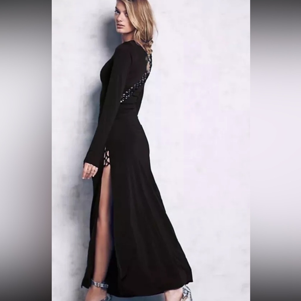 NWOT Cecilia de Bucourt Tie Knot Maxi Long Dress Size Small Z194-7